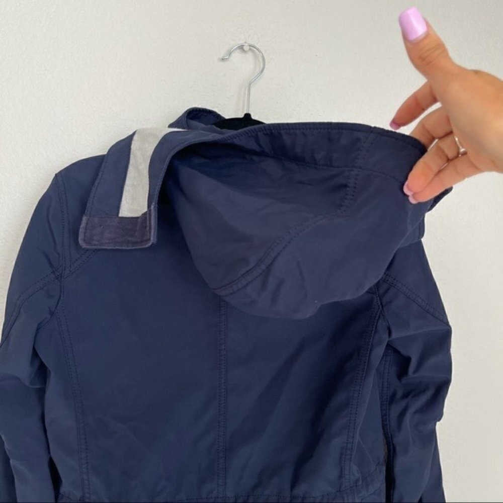 Madewell Fieldwalk Navy Blue Hooded Winter Jacket Women's Size Small S - Picture 6 of 12